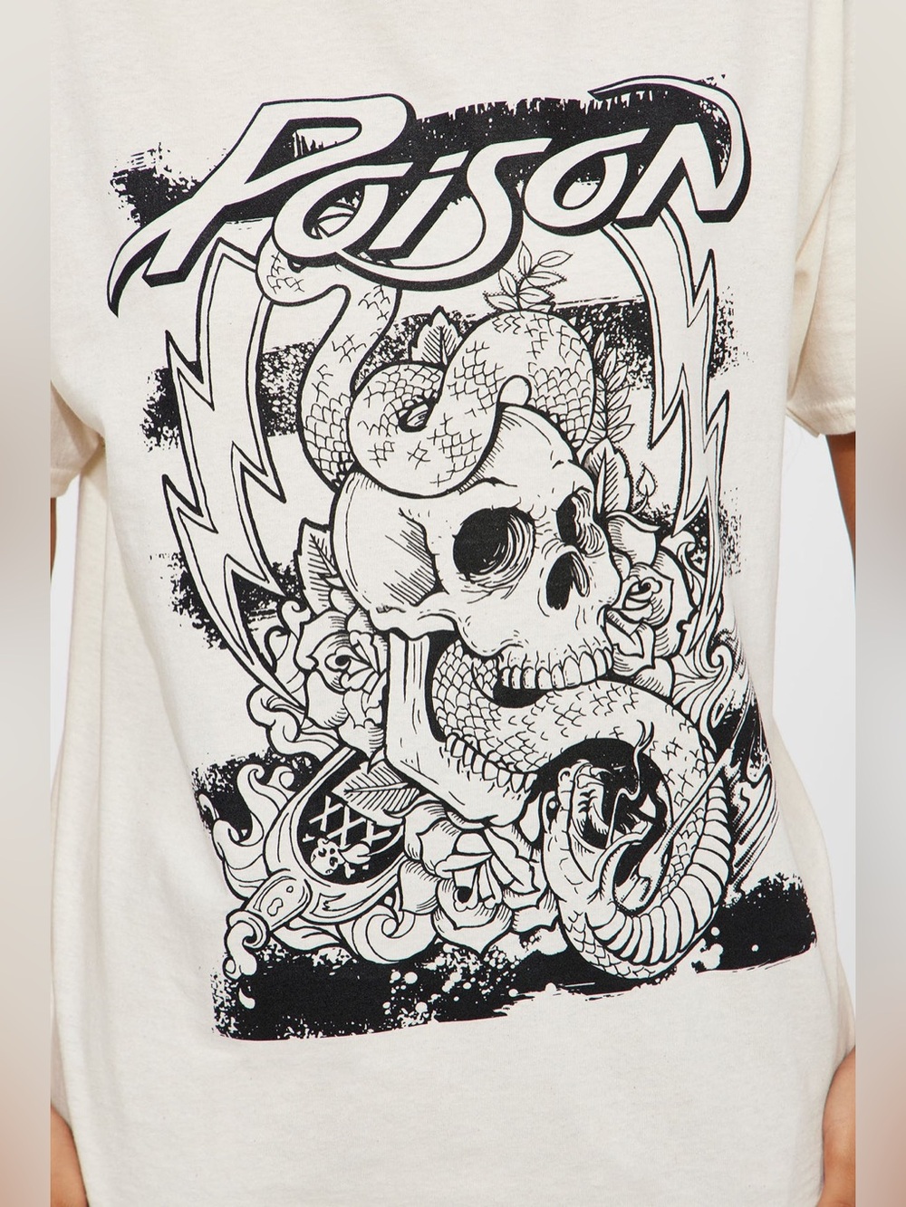 NWT BABY BREATH POISON GRAPHIC TEE, SAND, X-LARGE